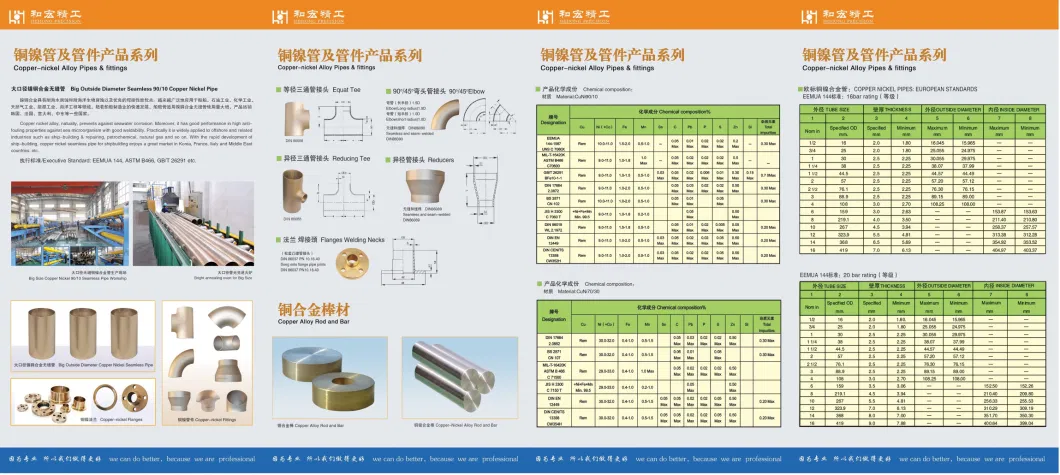 Seawater Desalination, C68700, C44300, Eemua144 Uns C7060X C70600, CuNi 90/10, Uns C70620